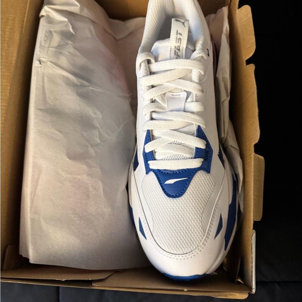 New Puma BMW White and Blue Athletic Shoes